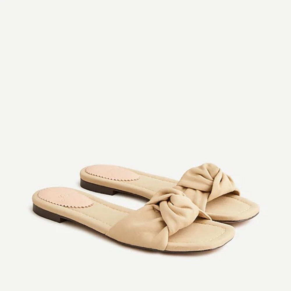 NEW J.Crew knotted canvas slide sandals